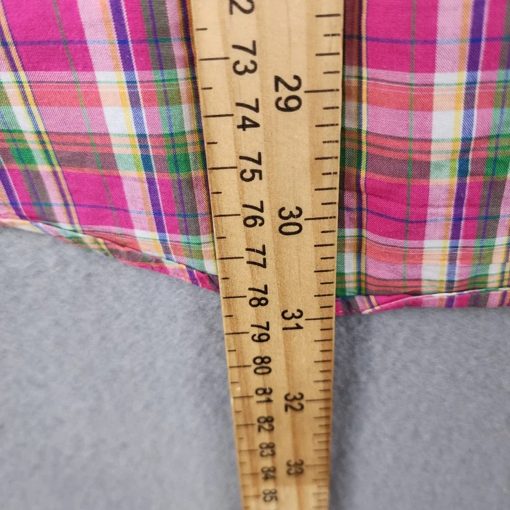 Polo Ralph Lauren Button Down Mens M Pink Plaid‎ Long Sleeve Preppy Classic